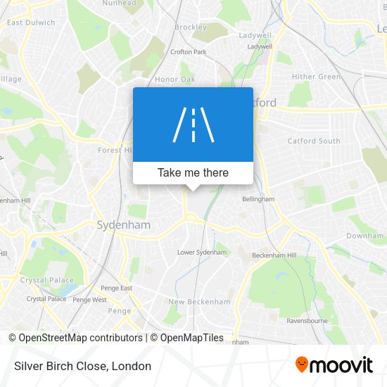 Silver Birch Close map
