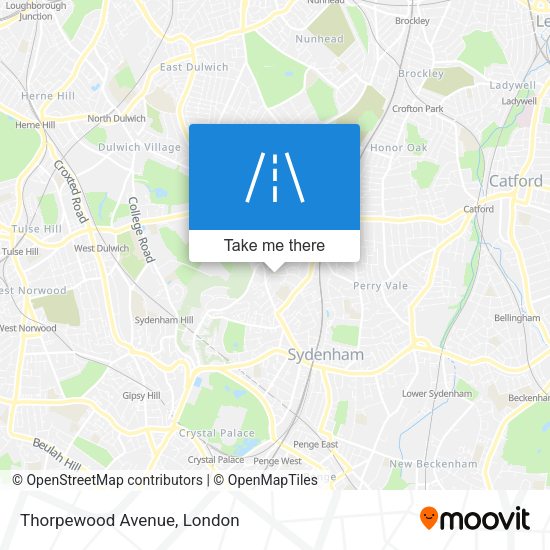 Thorpewood Avenue map