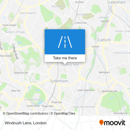 Windrush Lane map