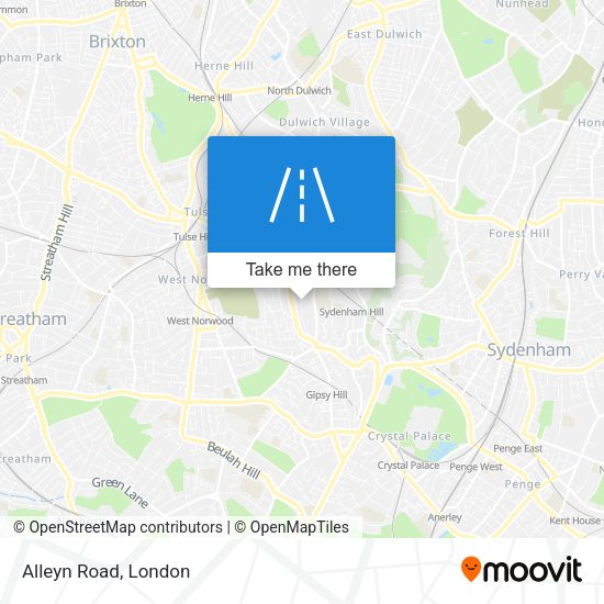 Alleyn Road map