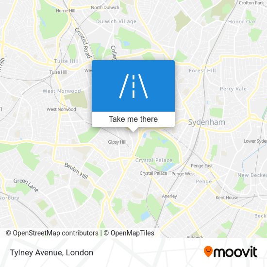 Tylney Avenue map
