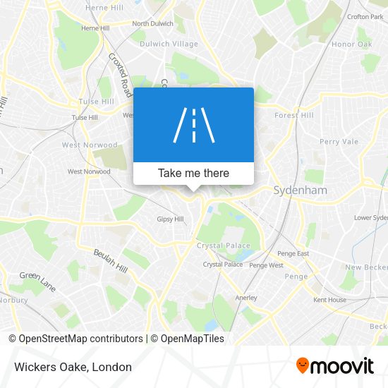 Wickers Oake map