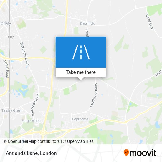Antlands Lane map