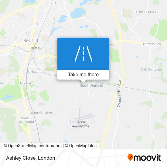 Ashley Close map