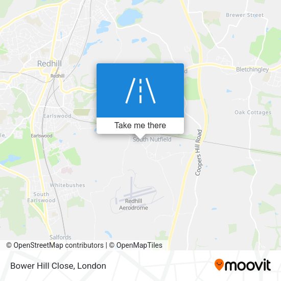 Bower Hill Close map