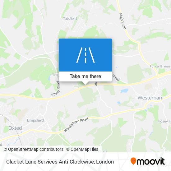 Clacket Lane Services Anti-Clockwise map