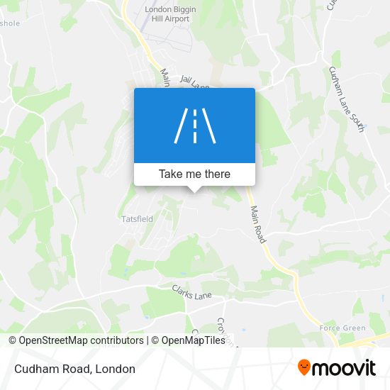Cudham Road map