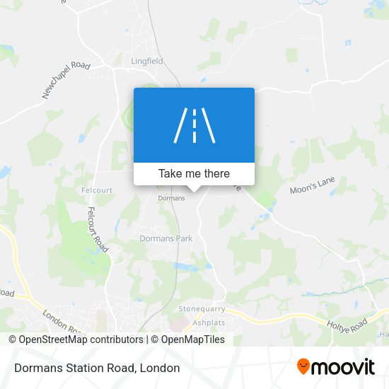 Dormans Station Road map