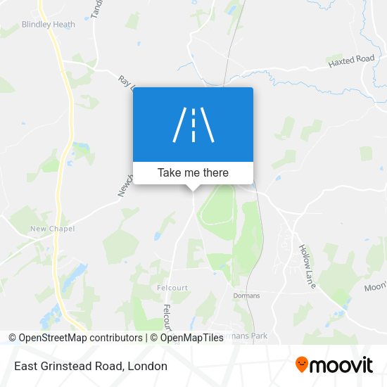 East Grinstead Road map