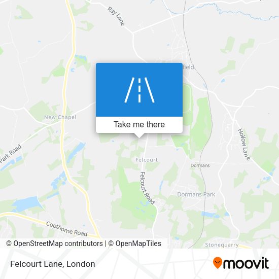 Felcourt Lane map