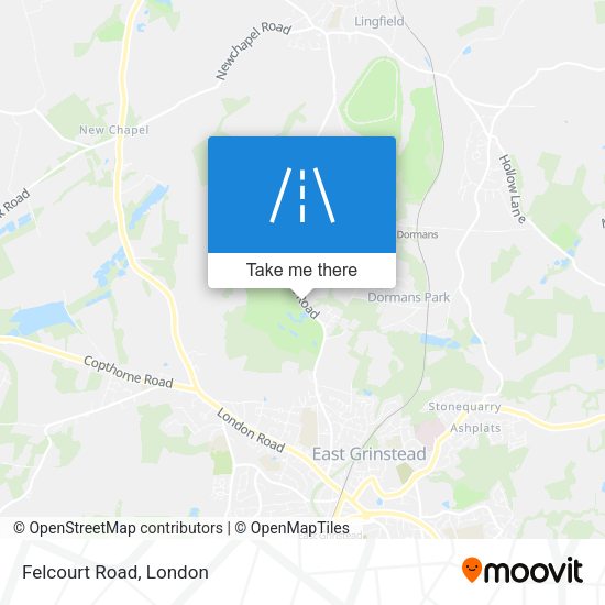 Felcourt Road map