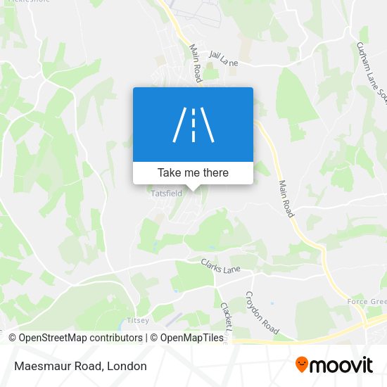 Maesmaur Road map