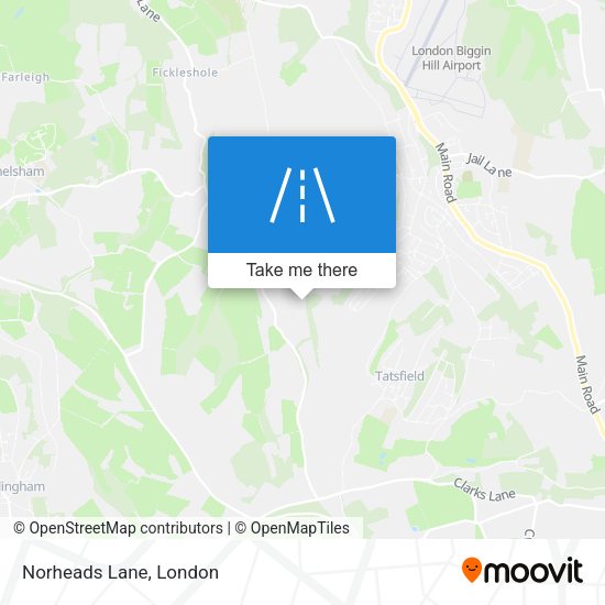 Norheads Lane map