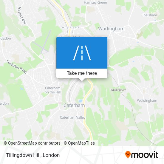 Tillingdown Hill map