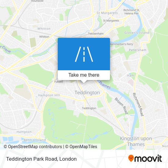 Teddington Park Road map