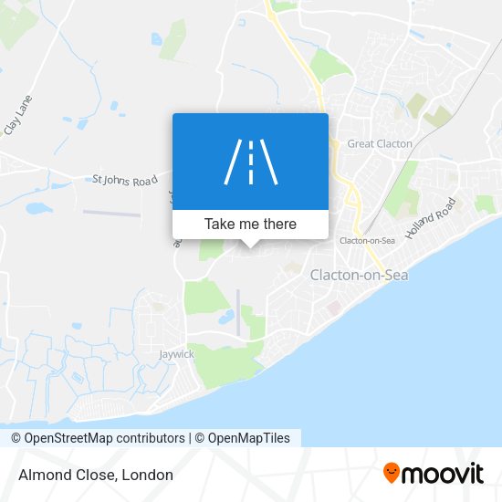 Almond Close map