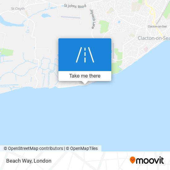 Beach Way map