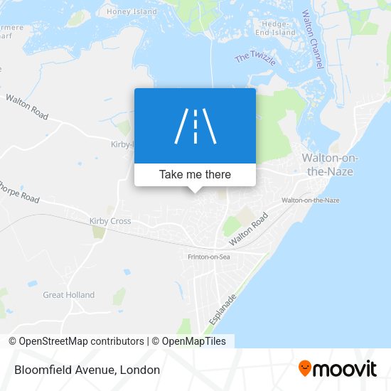 Bloomfield Avenue map