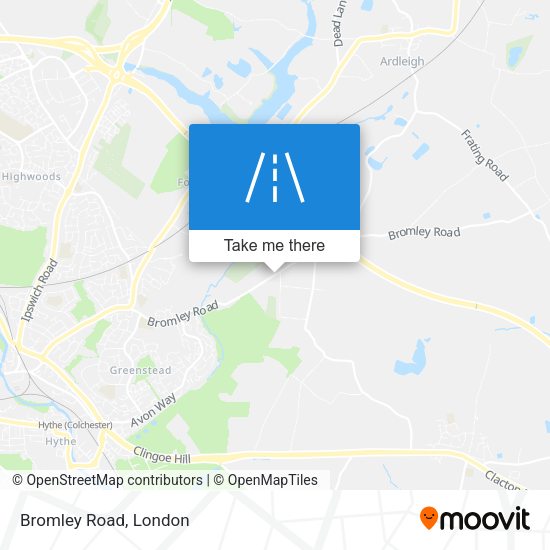 Bromley Road map