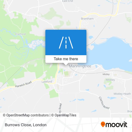 Burrows Close map