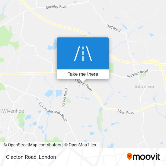 Clacton Road map