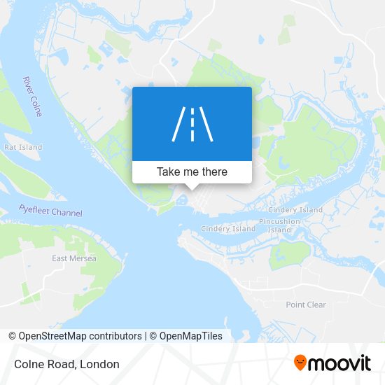 Colne Road map
