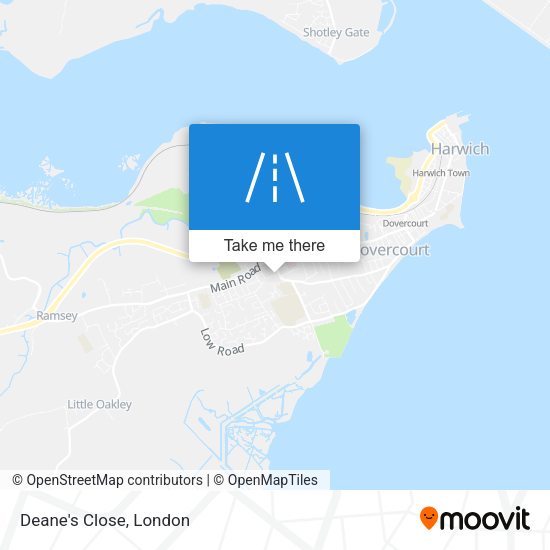Deane's Close map