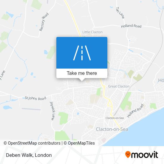 Deben Walk map