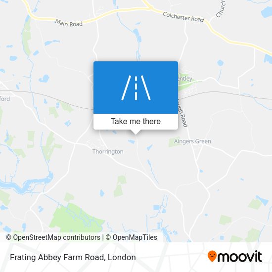 Frating Abbey Farm Road map