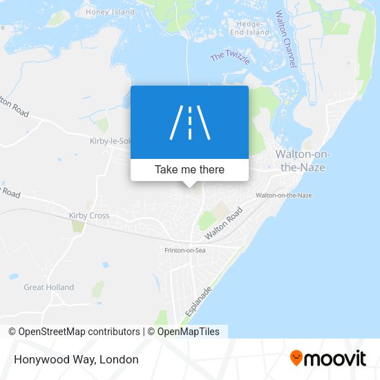 Honywood Way map
