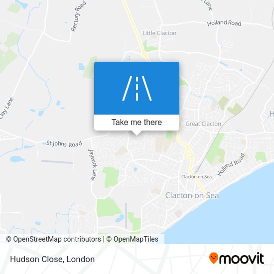 Hudson Close map