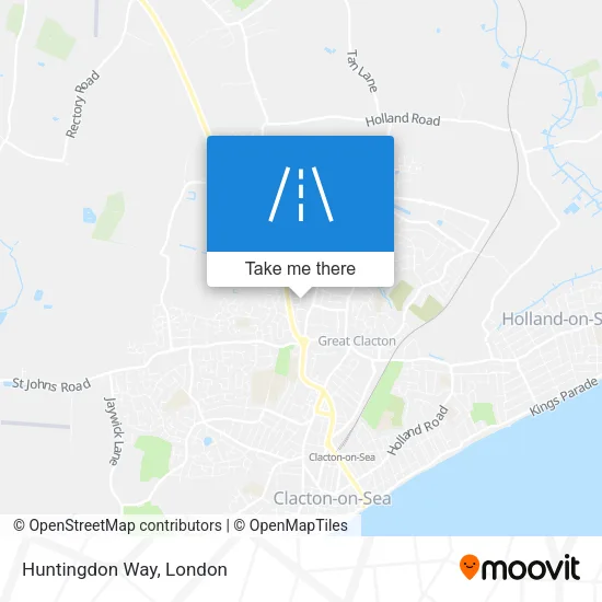 Huntingdon Way map