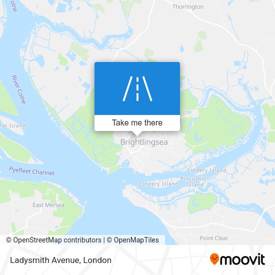 Ladysmith Avenue map