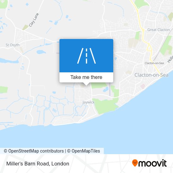 Miller's Barn Road map