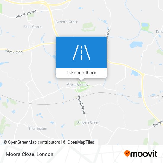 Moors Close map