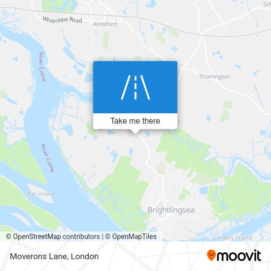Moverons Lane map