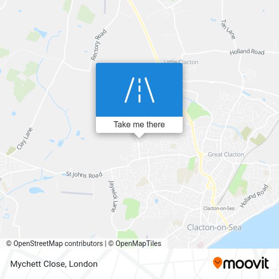 Mychett Close map