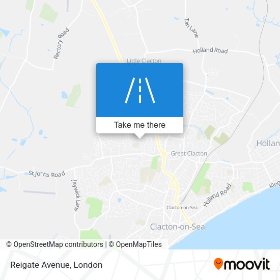 Reigate Avenue map