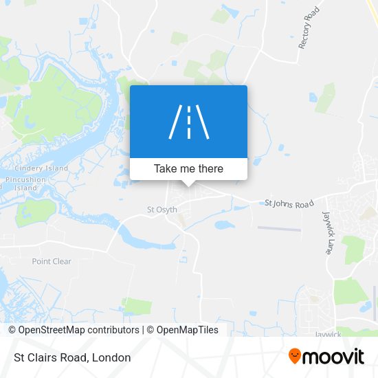 St Clairs Road map