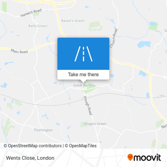 Wents Close map