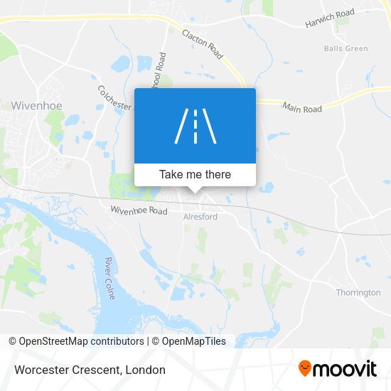 Worcester Crescent map