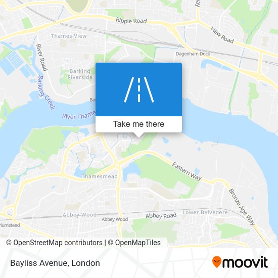Bayliss Avenue map