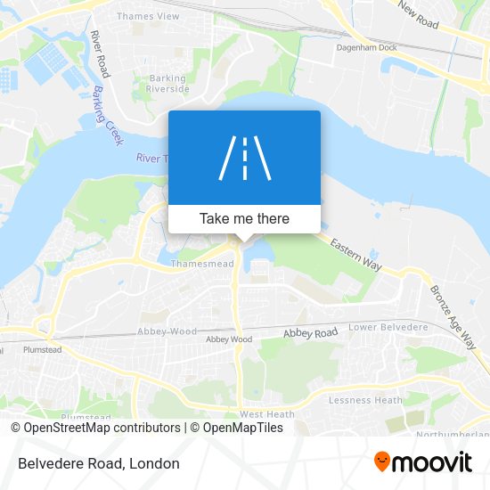 Belvedere Road map