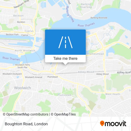 Boughton Road map