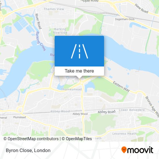 Byron Close map