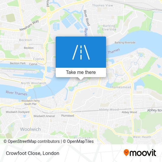 Crowfoot Close map