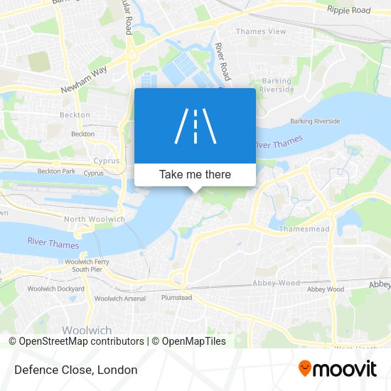 Defence Close map