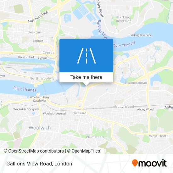 Gallions View Road map