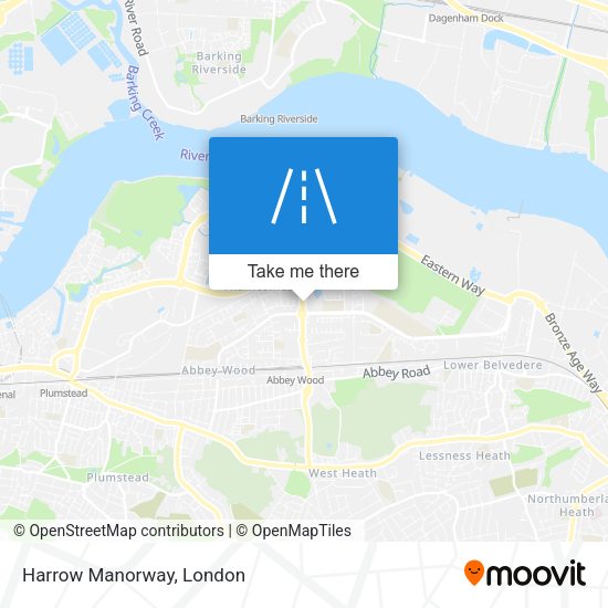 Harrow Manorway map