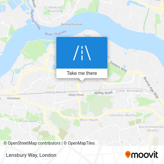Lensbury Way map